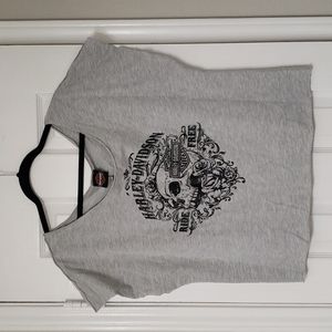 Harley Davidson wide neck Tee